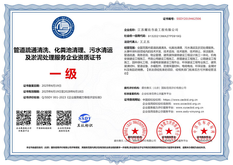 润州企业资质证书